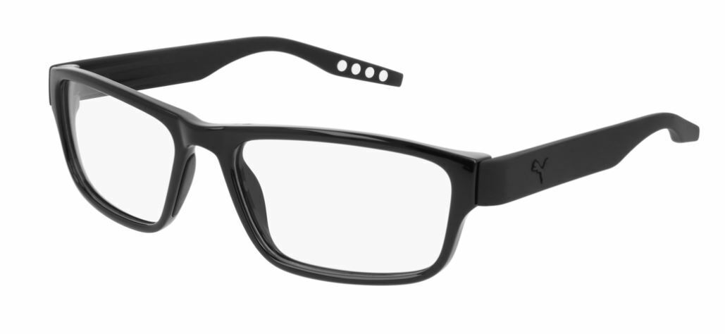 Puma PU 0273O 001 Black Rectangle Men's Eyeglasses