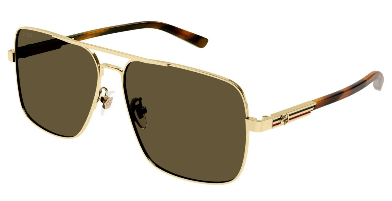 Gucci GG1289S 002 Gold/Brown Caravan Men's Sunglasses