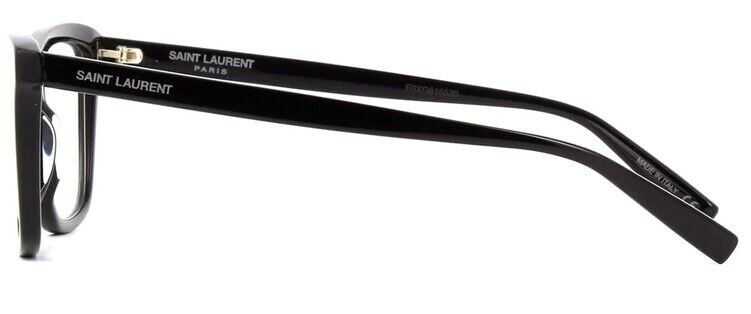 Saint Laurent SL 481-001 Black/Black Square Unisex Eyeglasses