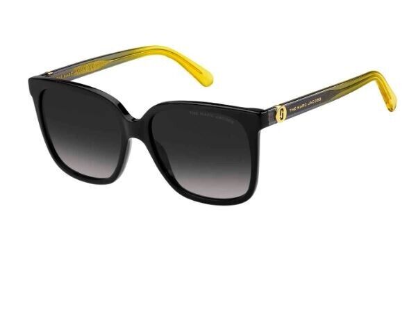 Marc Jacobs MARC-582/S 071C/9O Black-Yellow/Grey Square Women's Sunglasses