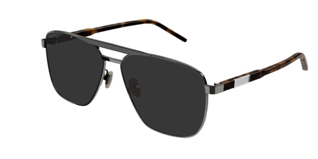 Gucci GG1164S 001 Ruthenium/Grey Men's Sunglasses