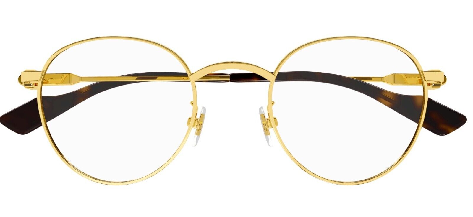 Gucci GG1222O 002 Gold Round Men's Eyeglasses