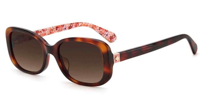 Kate Spade Dionna/S 0086/HA Havana/Brown Gradient Rectangular Women's Sunglasses