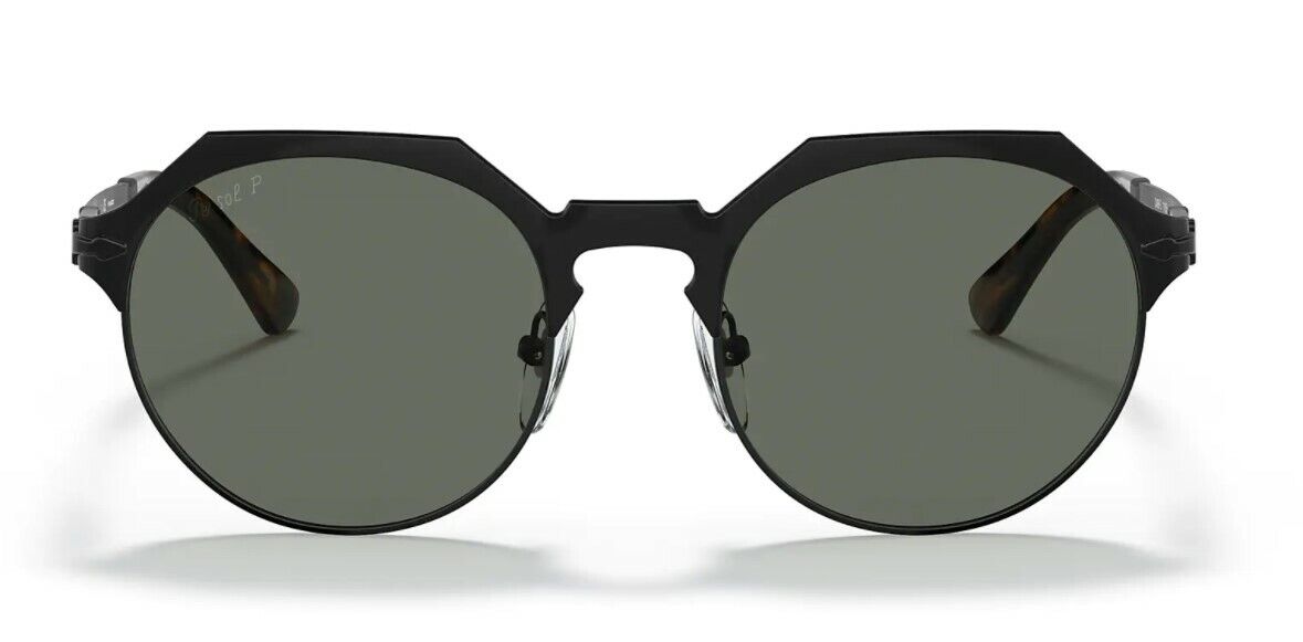 Persol 0PO 2488S 111658 Black Demishiny/Green Polarized Sunglasses