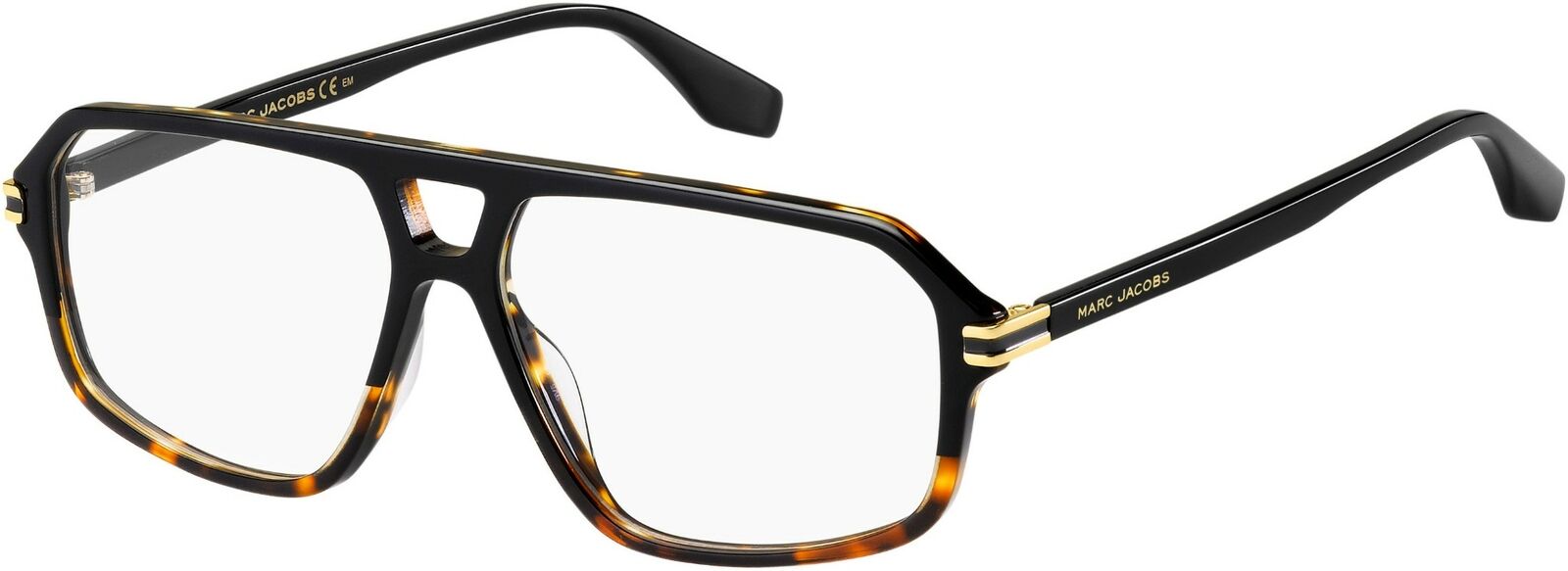 Marc Jacobs Marc 471 0WR7 Black Havana Rectangle Men's Eyeglasses.