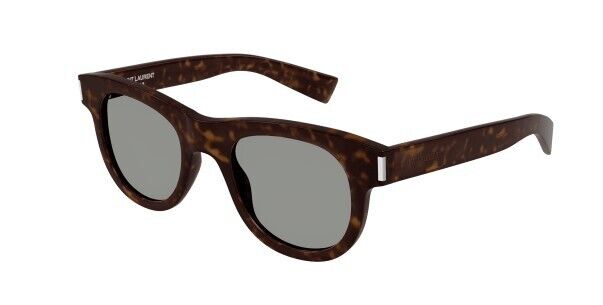 Saint Laurent SL 571 007 Havana/Grey Round Men's Sunglasses