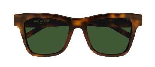 Saint Laurent SL M106 003 Havana/Green Square Women's Sunglasses