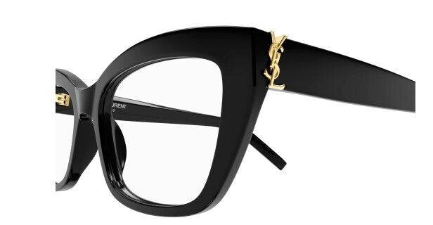 Saint Laurent SL M117 001 Black/Transparent Cat-Eye Women's Eyeglasses