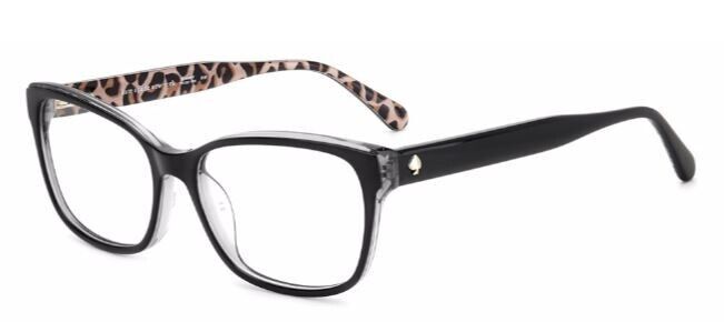 Kate Spade Crishell 0KB7 Black/Grey Leopard Rectangular Women's Eyeglasses