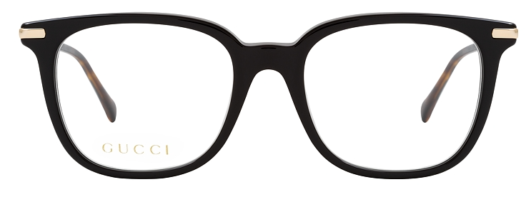Gucci GG 0968O 001 Black/Gold Squared Women's Eyeglasses