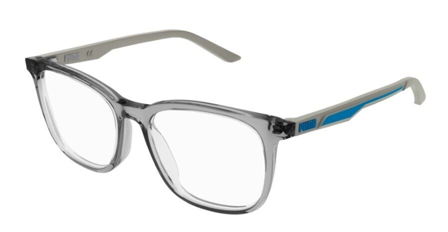 Puma PJ0061O 004 Grey/Grey Square Junior Full-Rim Eyeglasses