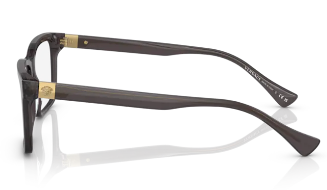 Versace 0VE3328 5389 Transparent grey 58mm Rectangle Men's Eyeglasses