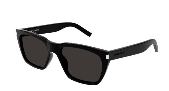 Saint Laurent SL 598 001 Black/Black Square Men's Sunglasses