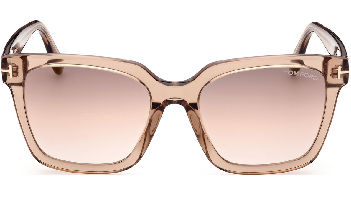 Tom Ford FT 0952 Selby 45G Rose Champagne Brown/Sand Gold Mirrored Sunglasses