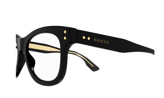 Gucci GG1086O 005 Black Soft Cat-Eye Women's Eyeglasses