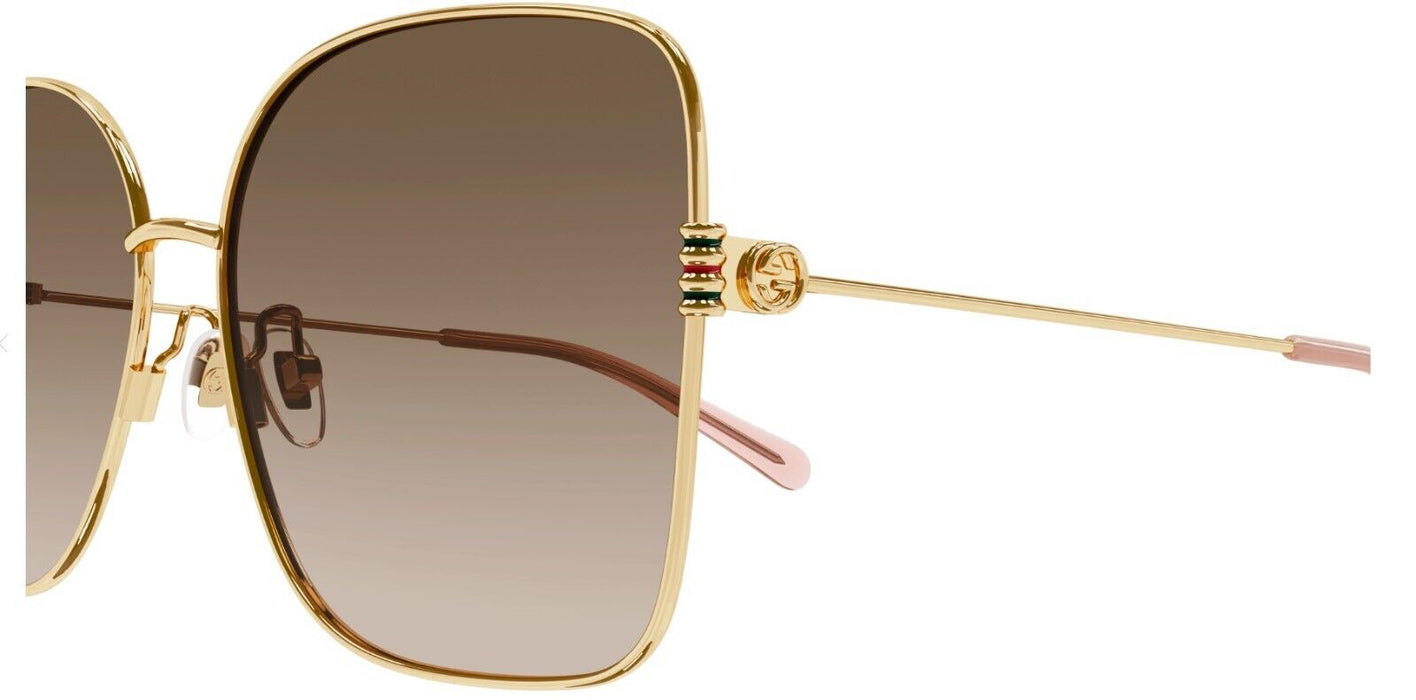 Gucci GG1282SA 003 Gold/Brown Gradient Oversized Women's Sunglasses