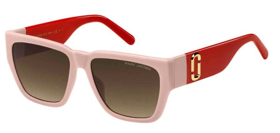 Marc Jacobs MARC-646/S 0C48/HA Pink/Brown Gradient Rectangular Sunglasses