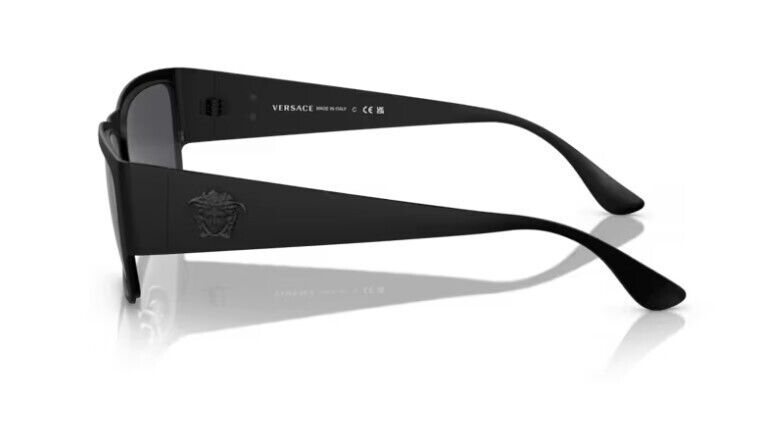 Versace 0VE2262 126187  Matte black/ Dark Grey Square Men's Sunglasses