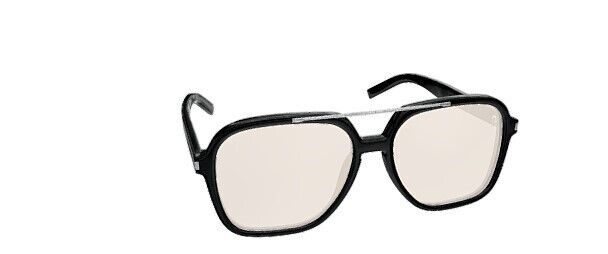 Saint Laurent SL 545 001 Black/Yellow Square Women's Sunglasses