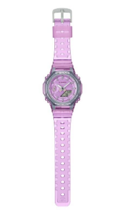Casio G-Shock Analog-Digital Metallic Translucent Pink Watch GMAS2100SK-4A