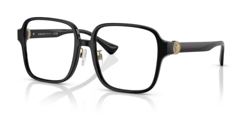 Versace 0VE3333D GB1 - Black 56 MM Square Women's Eyeglasses