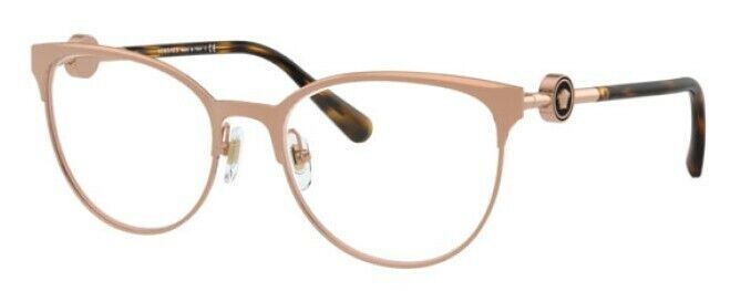 Versace VE1271 1412 Pink-Gold Cat-Eye Full-Rim Metal Women's Eyeglasses