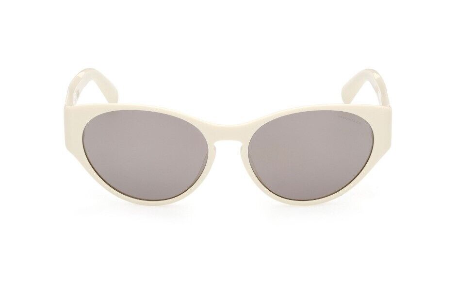 Moncler ML0227 Bellejour 21C Shiny Cream White/Smoke W Gold Women's Sunglasses
