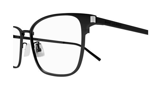 Saint Laurent SL 585 001 Black Rectangular Men's Eyeglasses