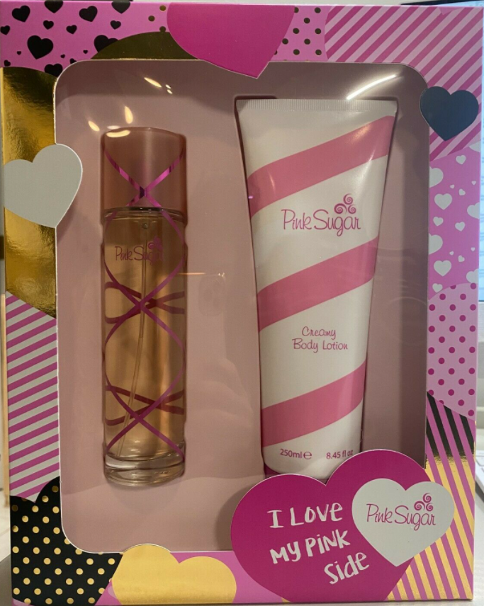 PINK SUGAR 2 Pcs Gift Set: 3.4 Oz EDT For Women New In Box