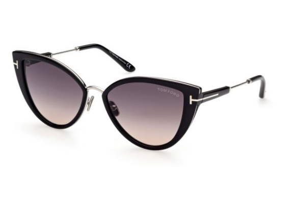 Tom Ford FT0868 Anjelica-02 01B Black Palladium/Sand Gray Gradient Sunglasses