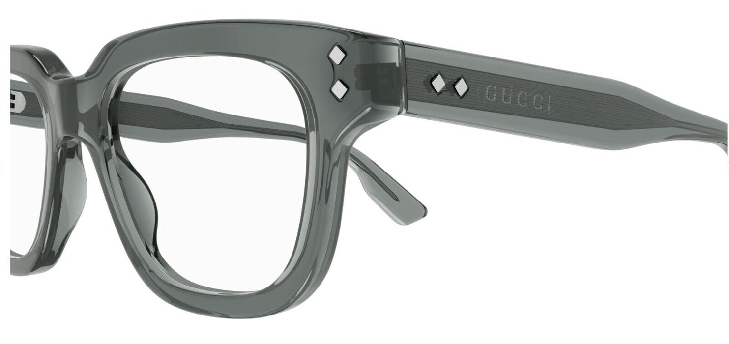 Gucci GG1219O 003 Grey Square Men's Eyeglasses