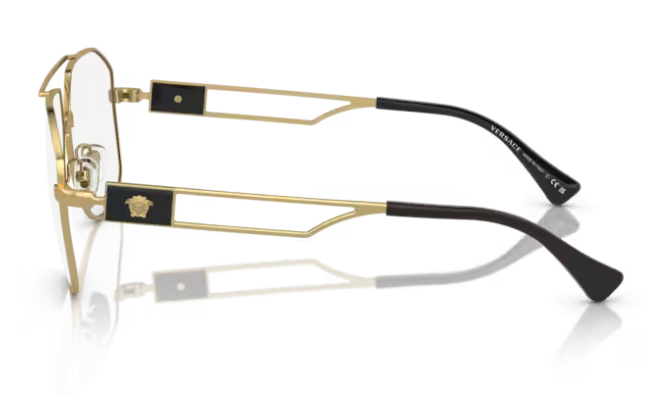 Versace 0VE1287 1002 Gold Rectangular  Men's 59 mm Eyeglasses