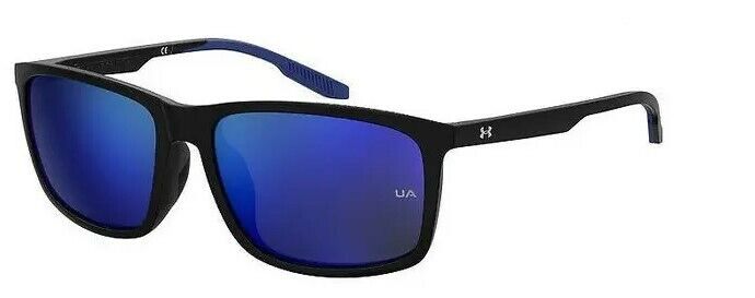Under Armour UA-LOUDON 0D51/Z0 Black Blue/Blue ML Rectangle Unisex Sunglasses