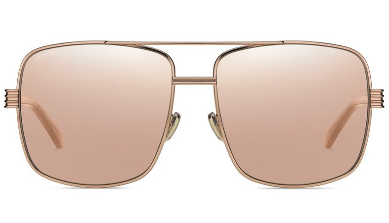 Jimmy Choo Tonia/S BKU/2S Rose Gold/Pink Mirrored Oversized Women's Sunglasses