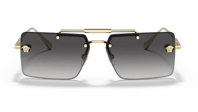 Versace 0VE2245 10028G Gold/Grey gradient Rectangular Men's Sunglasses