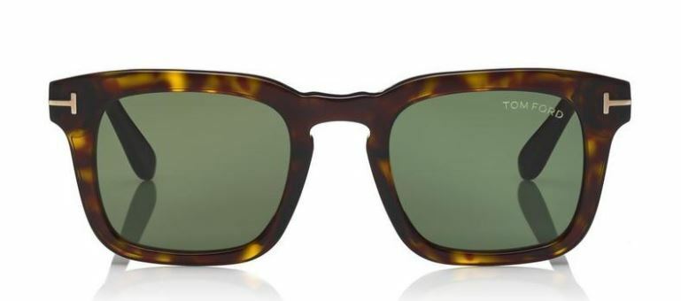 Tom Ford FT 0751 Dax 52N Dark Havana/Green Square Men's Sunglasses