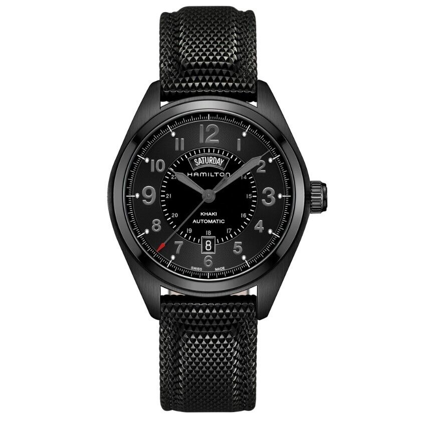 Hamilton Khaki Field Day Date Auto Black Dial PVD Coating Men's Watch H70695735