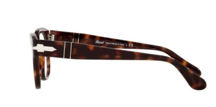 Persol 0PO3270V 24 Dark Brown Havana/ Silver Rectangle Unisex Eyeglasses