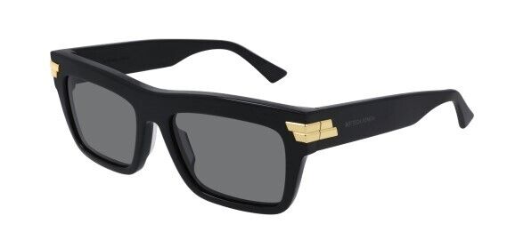 Bottega Veneta BV1058S 001 Black/Grey Rectangular Men's Sunglasses