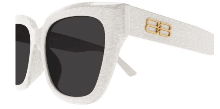 Balenciaga BB0237SA-004 White/Grey Square Women's Sunglasses
