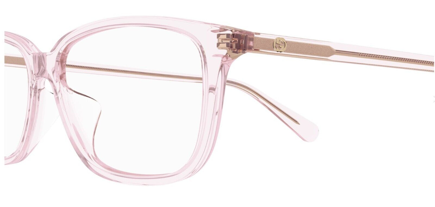 Gucci GG0757OA 005 Pink Rectangular Women's Eyeglasses