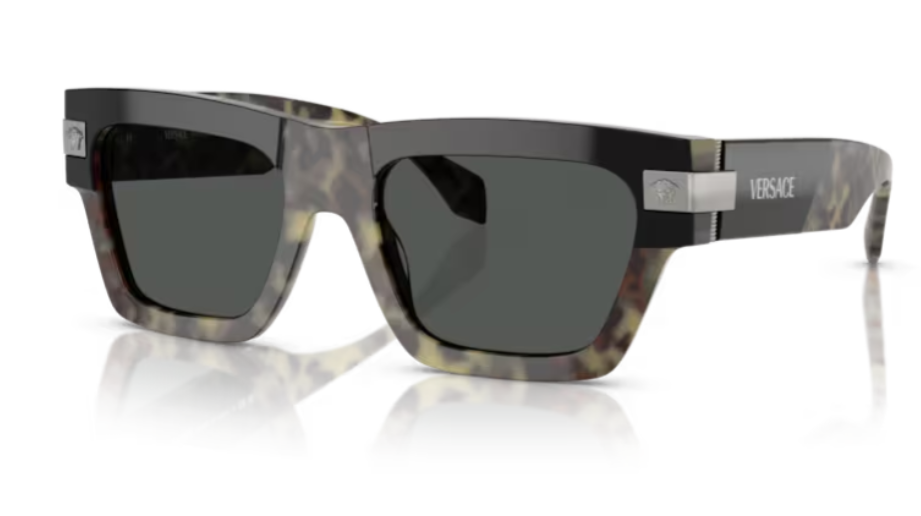 Versace VE4464U 545687 Havana/Dark Grey Rectangular  52mm Women's Sunglasses