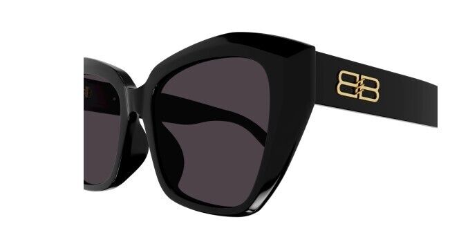 Balenciaga BB0273SA 001 Black/Grey Soft Square Women's Sunglasses
