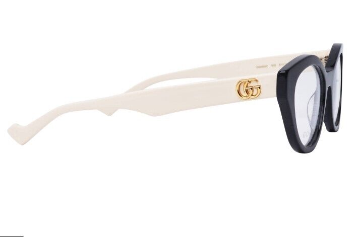 Gucci GG0959O 002 Black White Cat-Eye Full-Rim Women's Eyeglasses