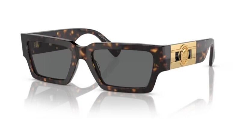 Versace 0VE4459 108/87 Havana/ Dark Grey Rectangle Men's Sunglasses