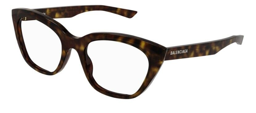 Balenciaga BB0219O 002 Havana Full-Rim Oval Women's Eyeglasses