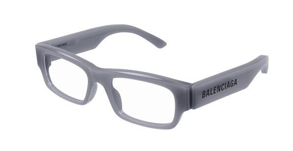 Balenciaga BB0265O 003 Grey Rectangular Men's Eyeglasses