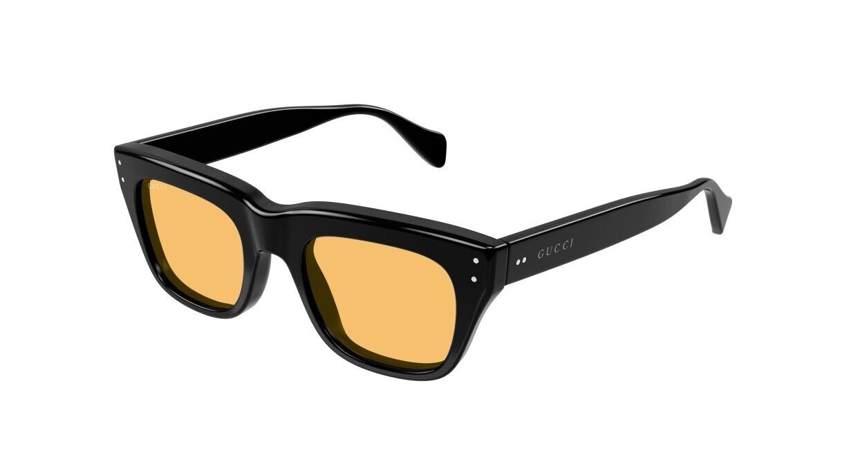 Gucci GG1365S 002 Black/Yellow Square Men's Sunglasses