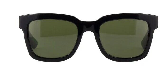 Gucci GG0001SN 002 Black/Black Green  Square Unisex Sunglasses