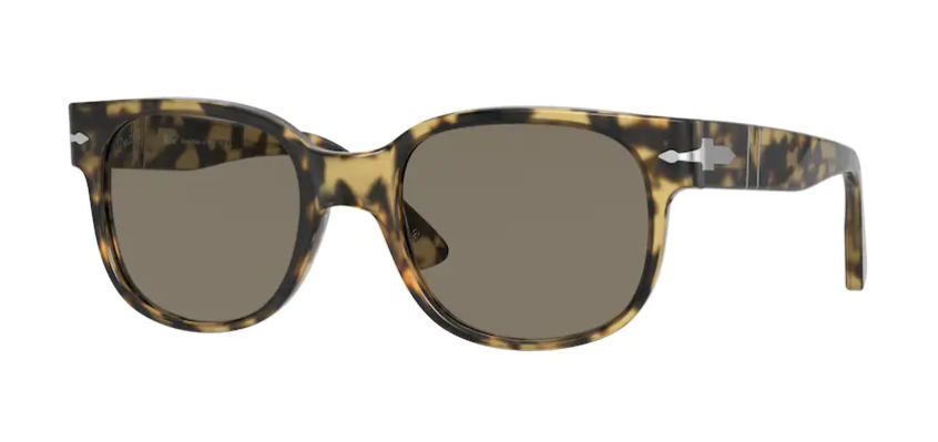 Persol 0PO 3257S 1056B1 Brown Beige Tortoise/Dark Gray Square Men's Sunglasses